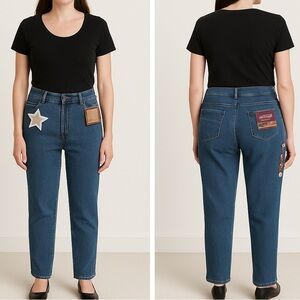 Gloria Vanderbilt Amanda Classic Fit MED WASH Denim Jeans Size 16 NWT